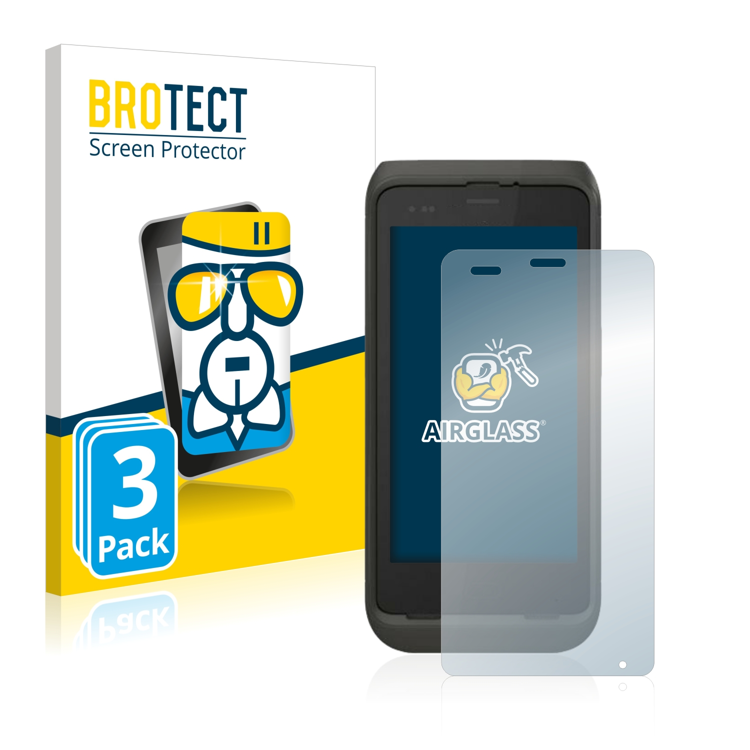 BROTECT 3x klare Schutzfolie(für Airglass Honeywell CT45)