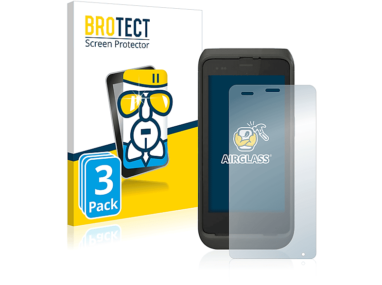 BROTECT 3x klare Schutzfolie(für Airglass Honeywell CT45)