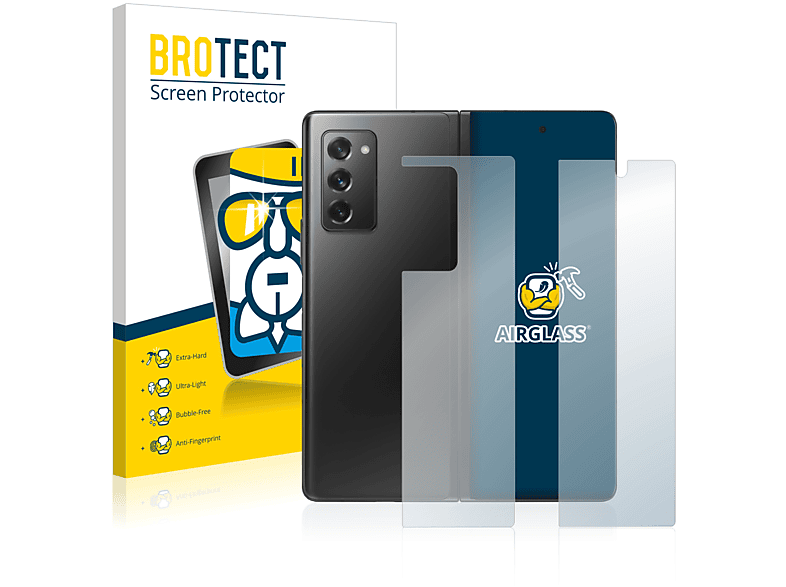 BROTECT Airglass klare Schutzfolie(für Z Fold 2 Samsung 5G) Galaxy