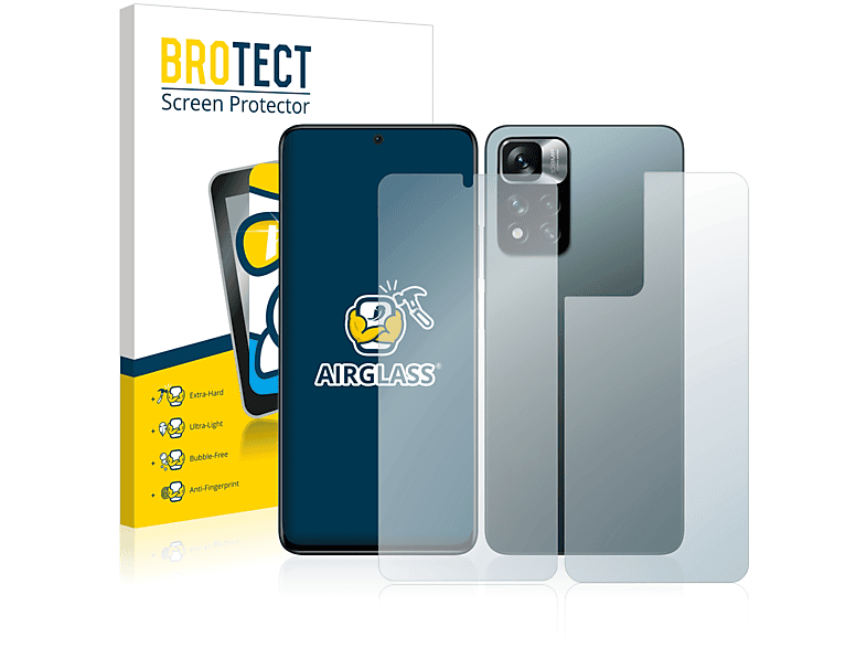 BROTECT Airglass klare Schutzfolie(für Xiaomi Redmi Note 11 Pro+ 5G)