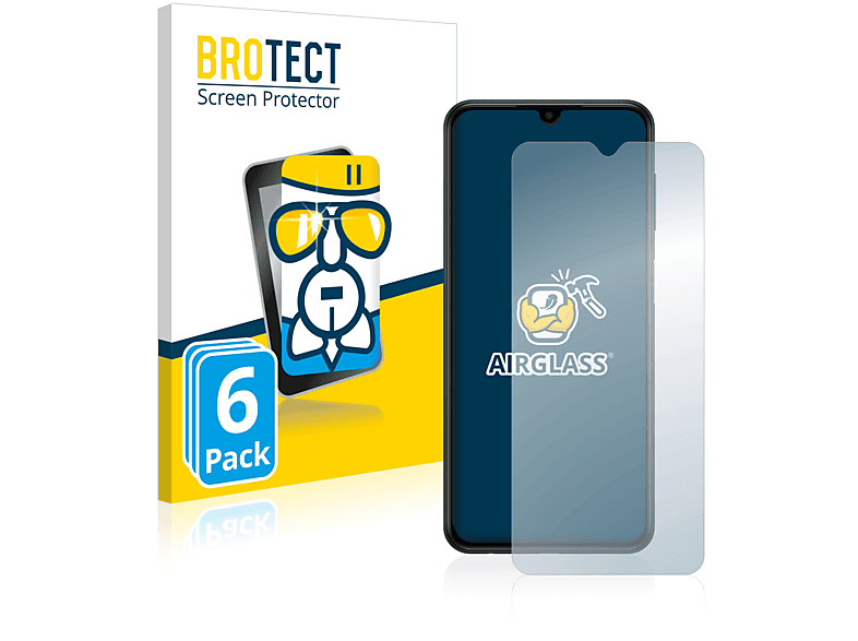 BROTECT 6x Airglass klare Schutzfolie(für Samsung Galaxy M13)