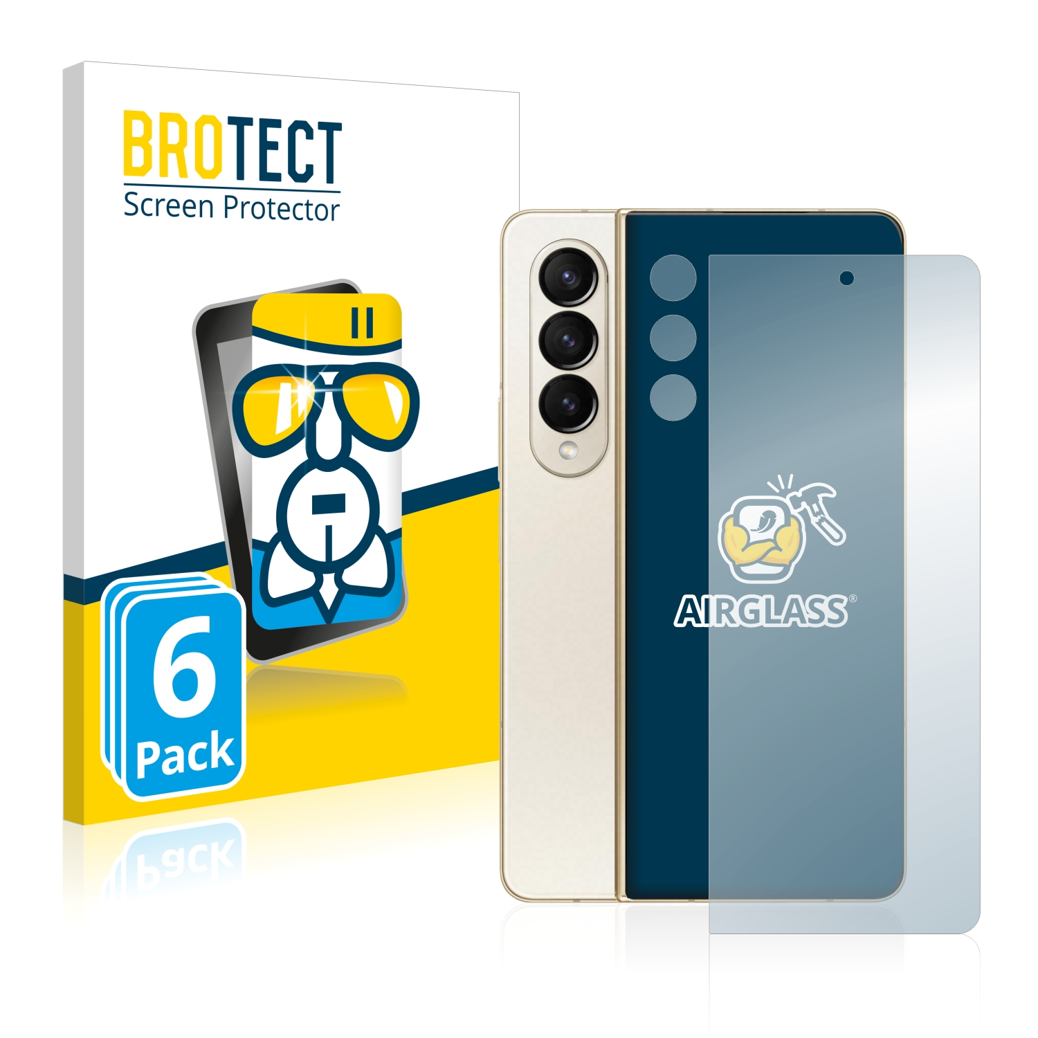 BROTECT 6x Airglass klare Schutzfolie(für 4) Fold Samsung Z Galaxy