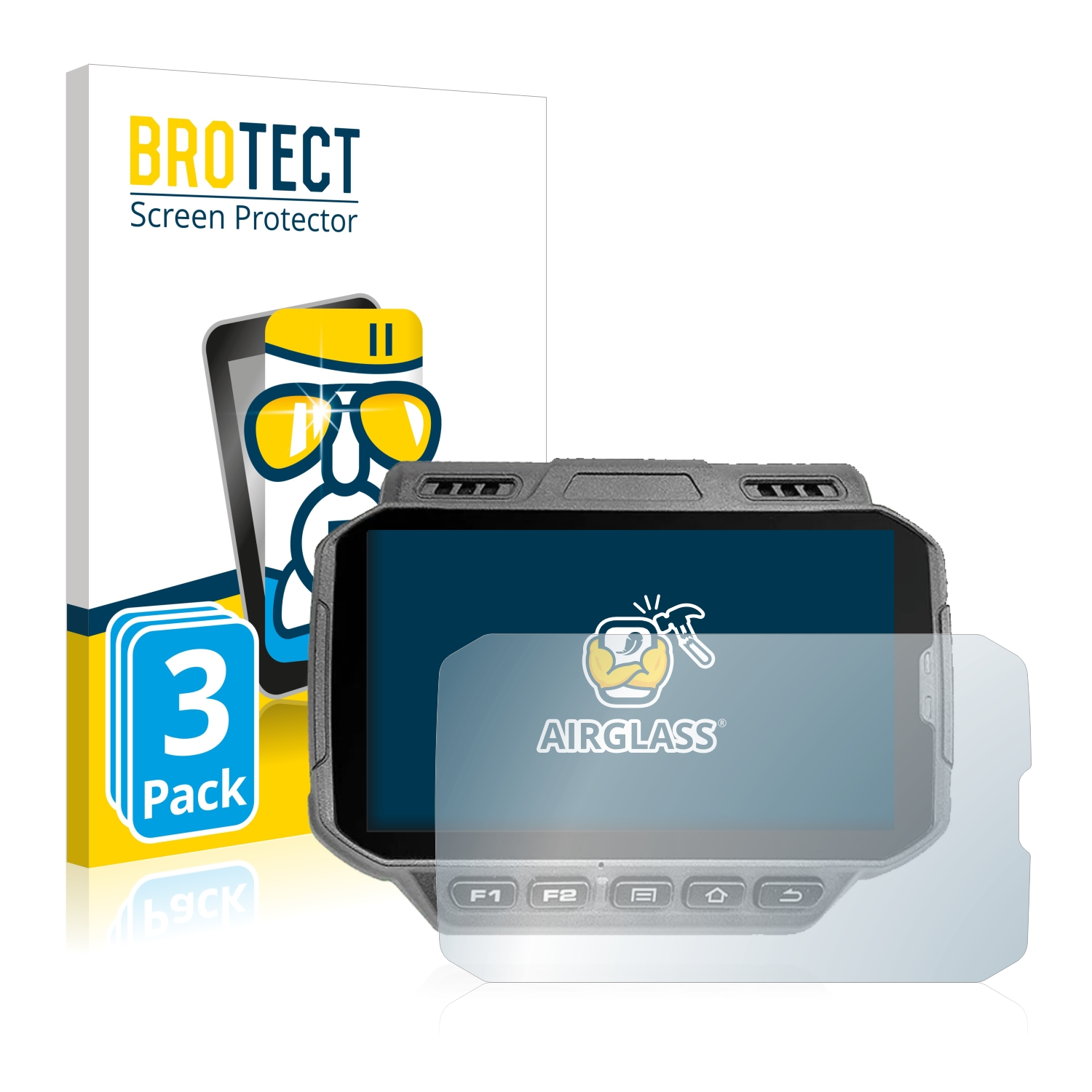 klare WC4) Schutzfolie(für Conker Airglass BROTECT 3x