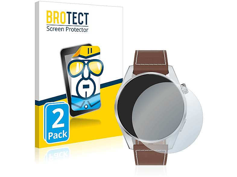 BROTECT 2x klare Schutzfolie(für Smartwatch) Tisoutec