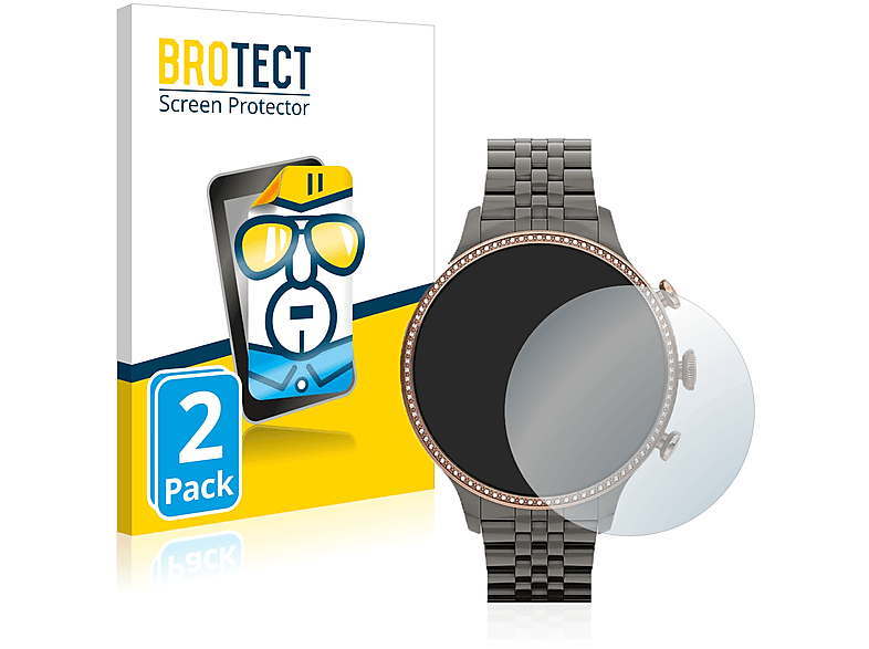 BROTECT 2x klare Schutzfolie(für Fossil Gen 6 (42mm)) | Smartwatch Schutzfolien & Gläser