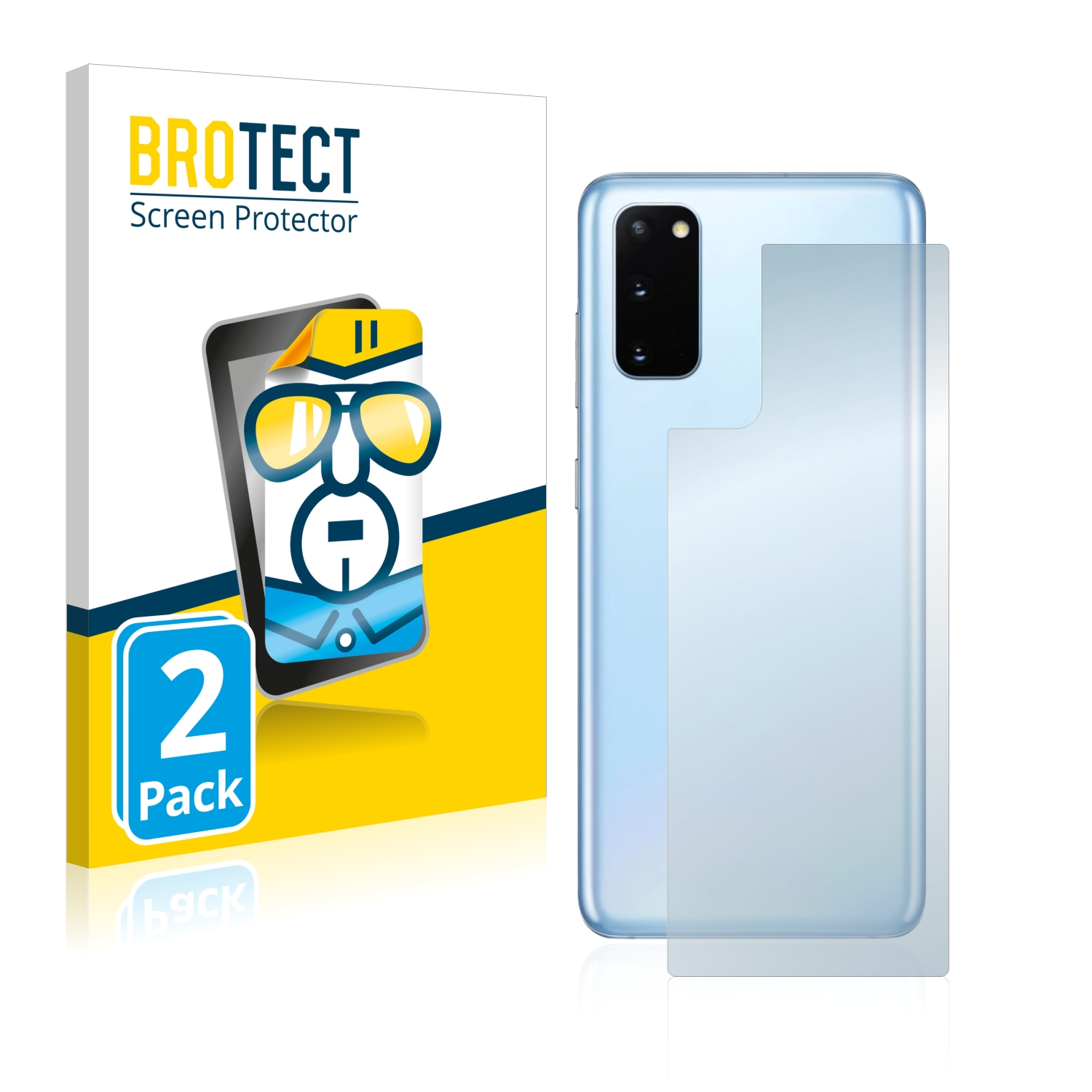 BROTECT 2x klare Schutzfolie(für Galaxy S20) Samsung