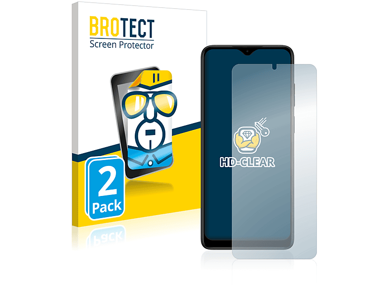 BROTECT 2x E22i) Motorola Moto Schutzfolie(für klare