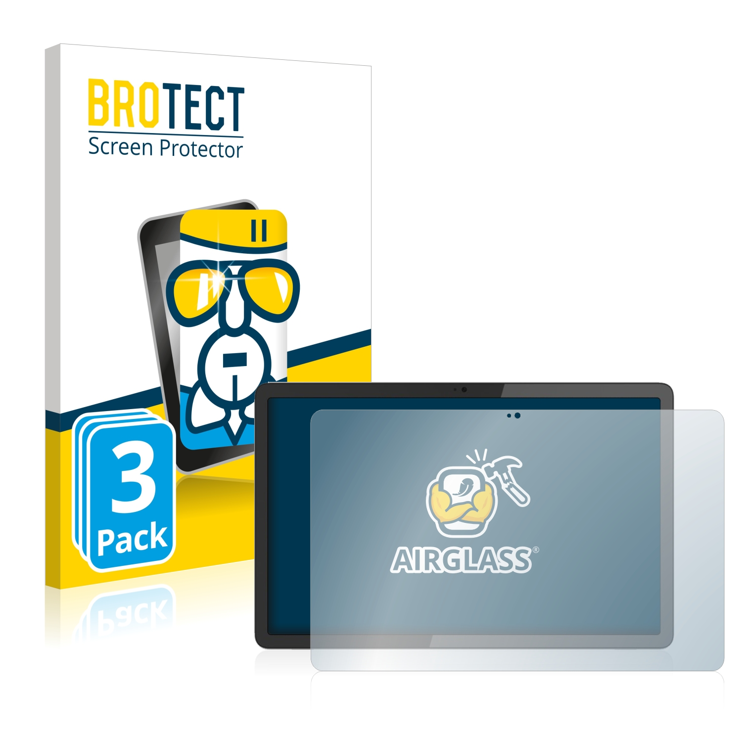 BROTECT 3x Lenovo klare Schutzfolie(für Chrome) Airglass IdeaPad 3