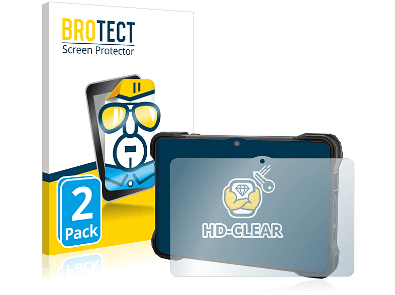 BROTECT 2x klare Schutzfolie(für Bressner Scorpion Rugged 10X Android)