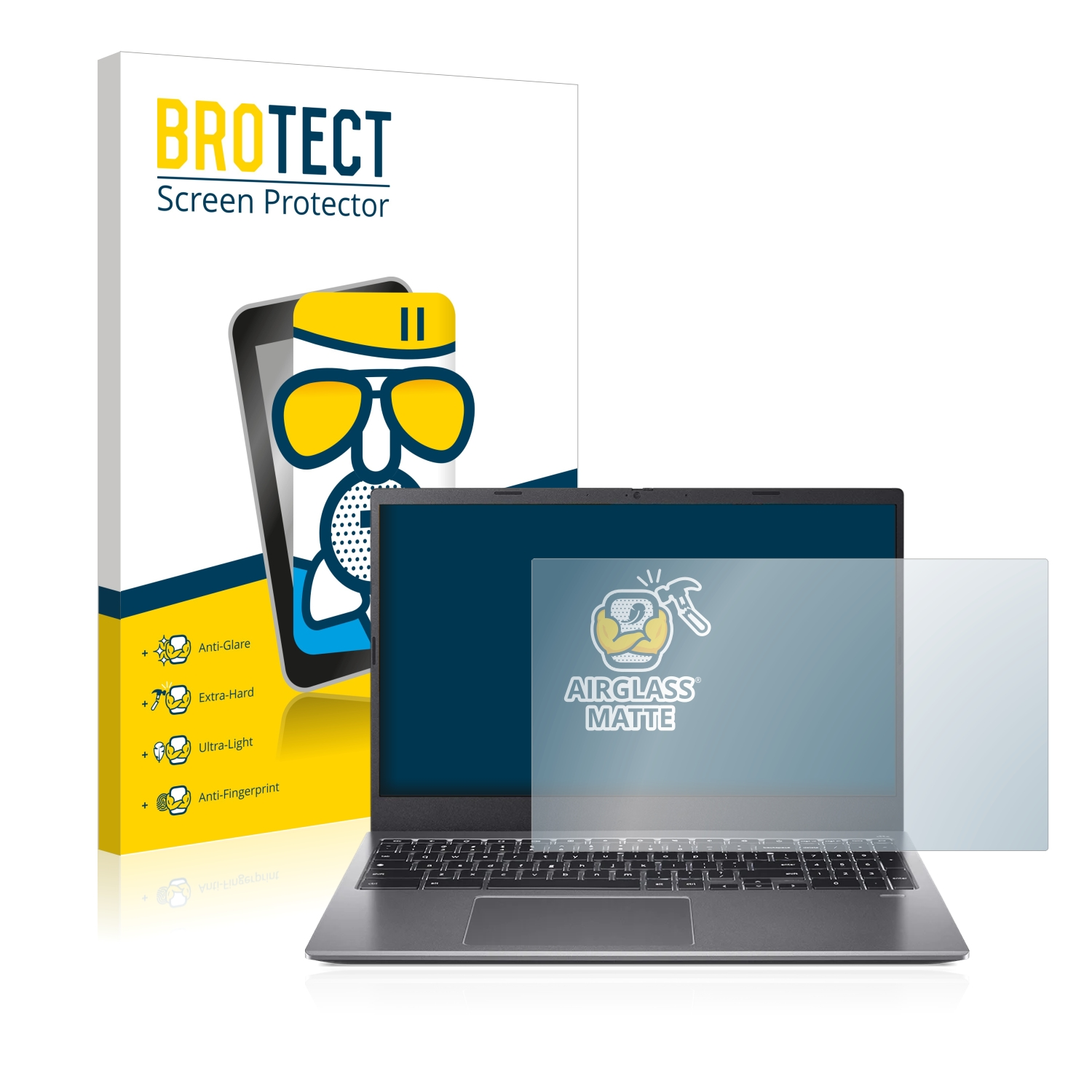 BROTECT Airglass matte 515) Acer Chromebook Schutzfolie(für