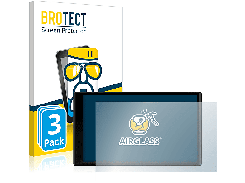 BROTECT 3x Airglass klare Schutzfolie(für Garmin DriveSmart 61 LMT-D)