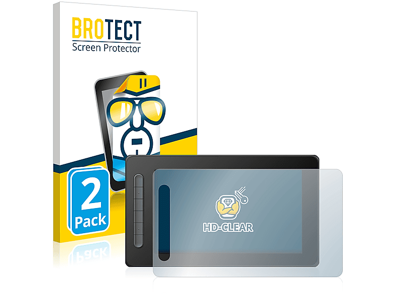 BROTECT 2x klare Schutzfolie(für XP-Pen Artist 10 (2. Generation)) | Tabletschutzfolien