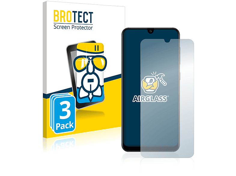 BROTECT 3x Airglass klare Schutzfolie(für Samsung A50s) Galaxy