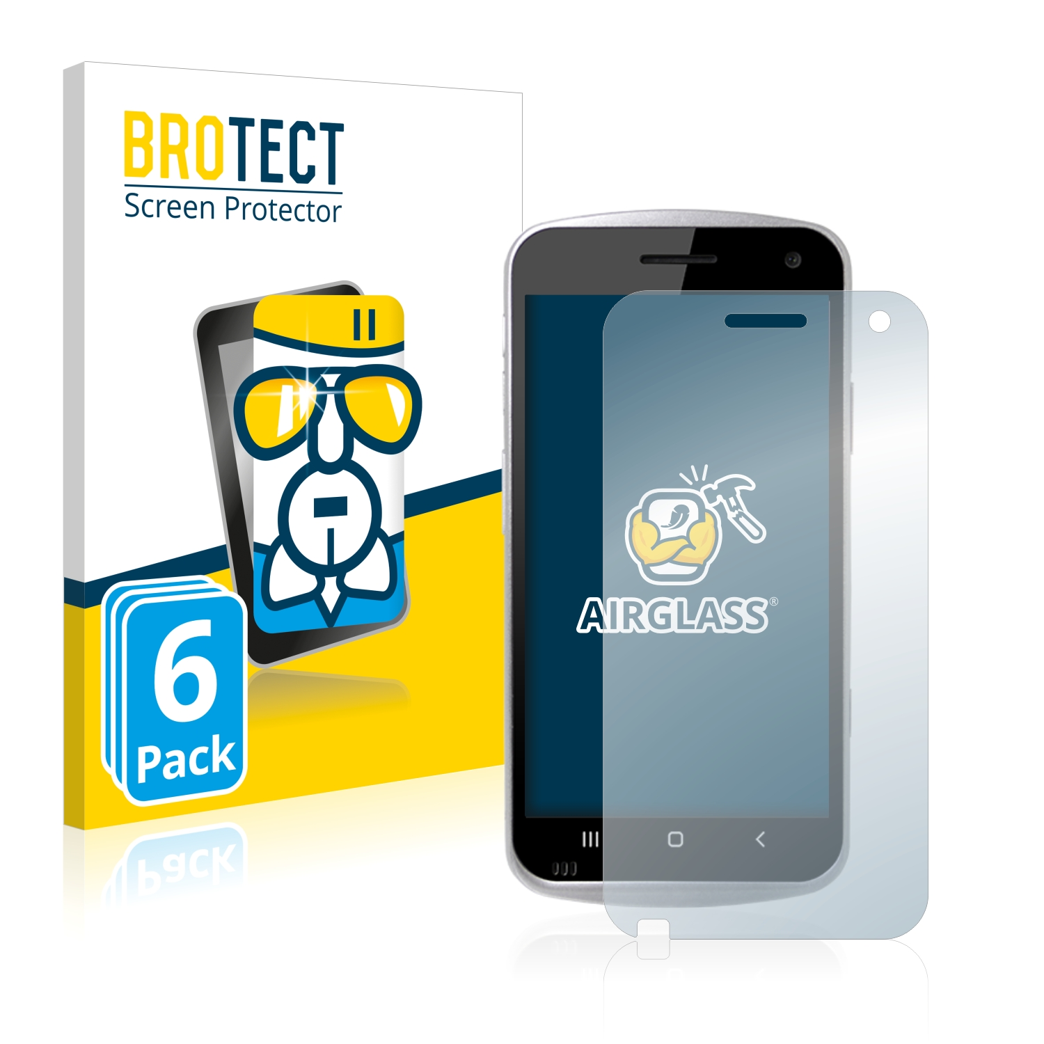 BROTECT 6x Airglass klare Schutzfolie(für Point PM30) Mobile