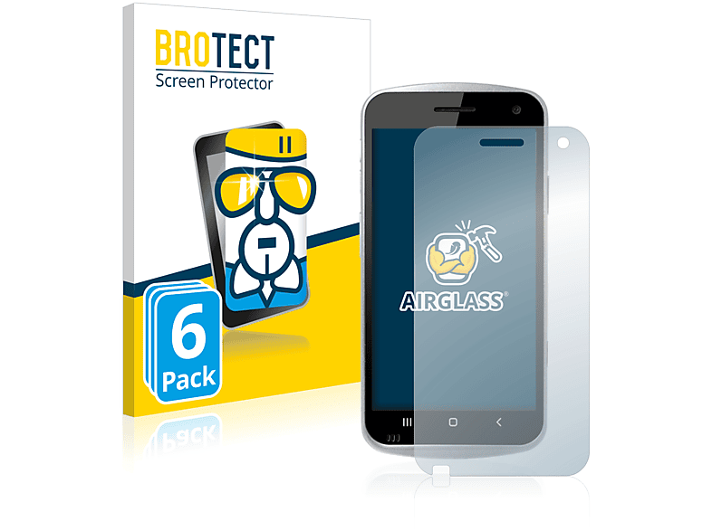 BROTECT 6x Airglass klare Schutzfolie(für Point Mobile PM30) | Displayschutzfolien & Gläser