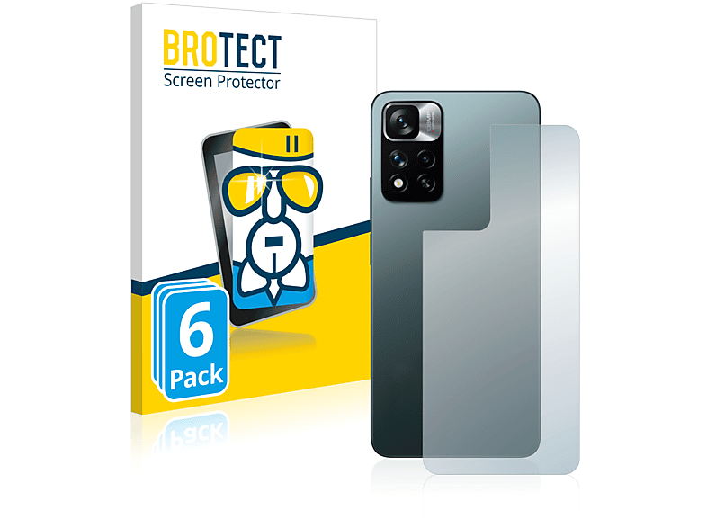 BROTECT 6x Airglass klare Schutzfolie(für Xiaomi Redmi Note 11 Pro+ 5G)