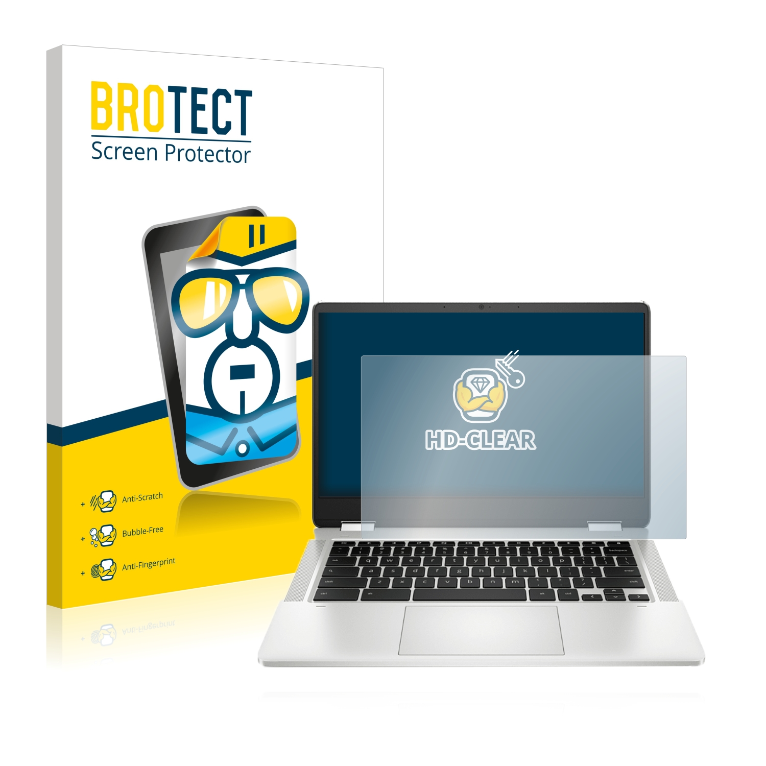 BROTECT klare Schutzfolie(für HP Chromebook 14a-ca0219ng) x360