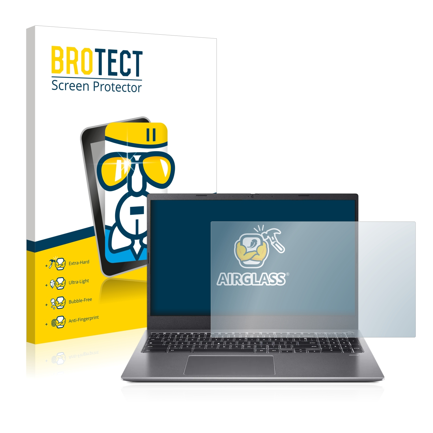 BROTECT Airglass klare Schutzfolie(für Acer 515) Chromebook