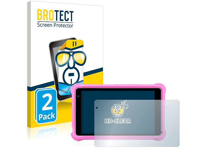BROTECT 2x Y7 klare Schutzfolie(für qunyiCO Kinder-Tablet)