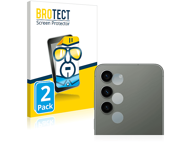 BROTECT 2x klare Plus) S23 Schutzfolie(für Samsung Galaxy