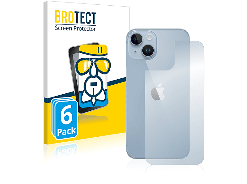 BROTECT 6x Airglass klare Schutzfolie(für Apple iPhone 14)