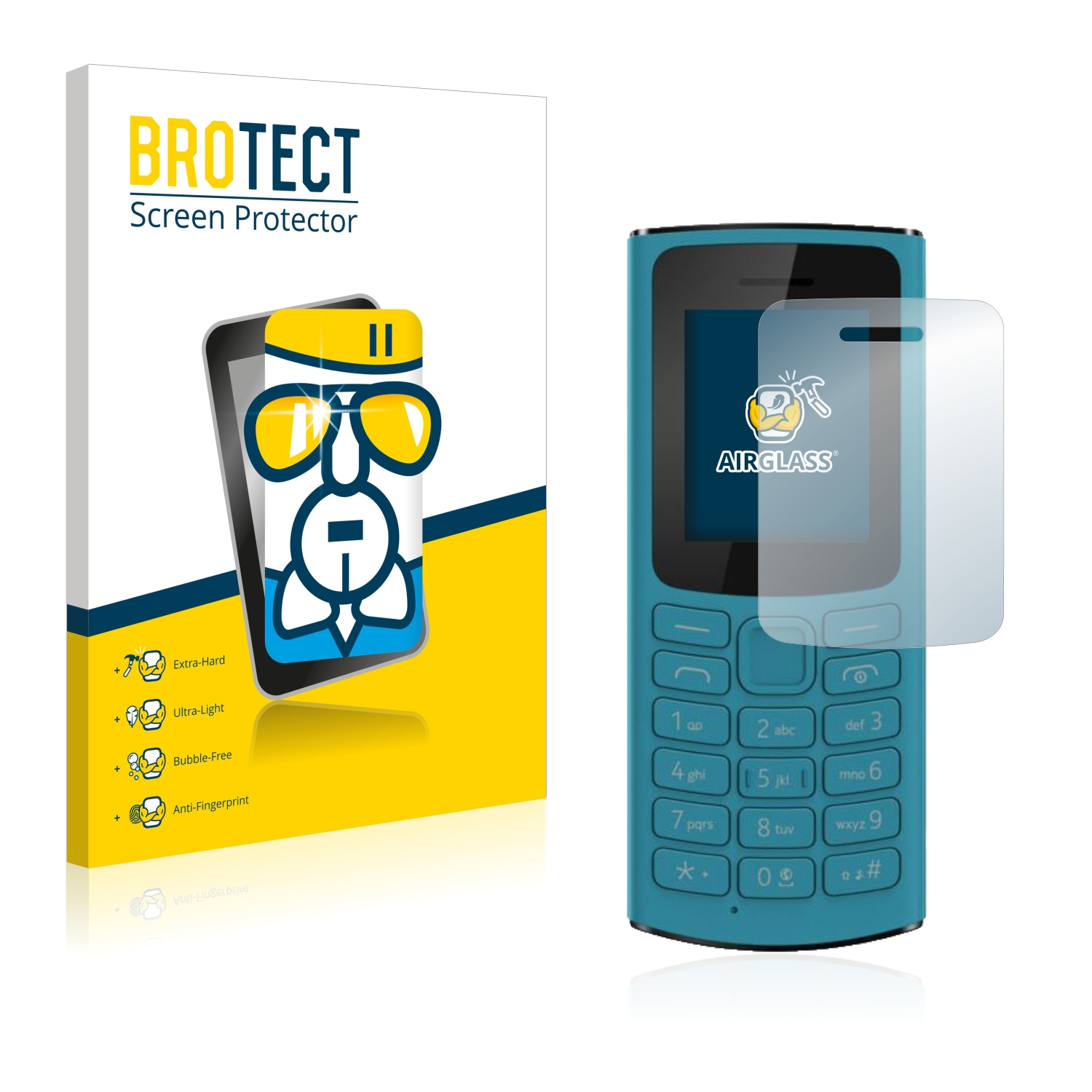 2021) Nokia klare 105 BROTECT Airglass 4G Schutzfolie(für