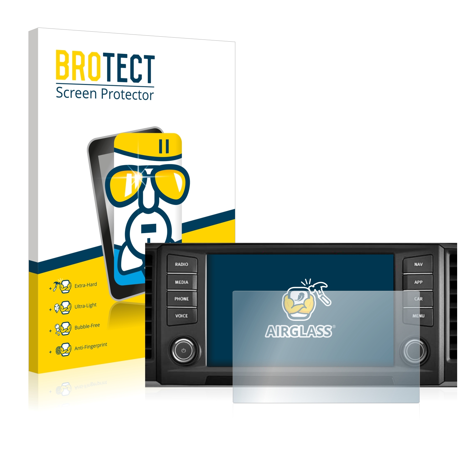 BROTECT Airglass klare Schutzfolie(für Seat Plus System Ateca 2016 8\