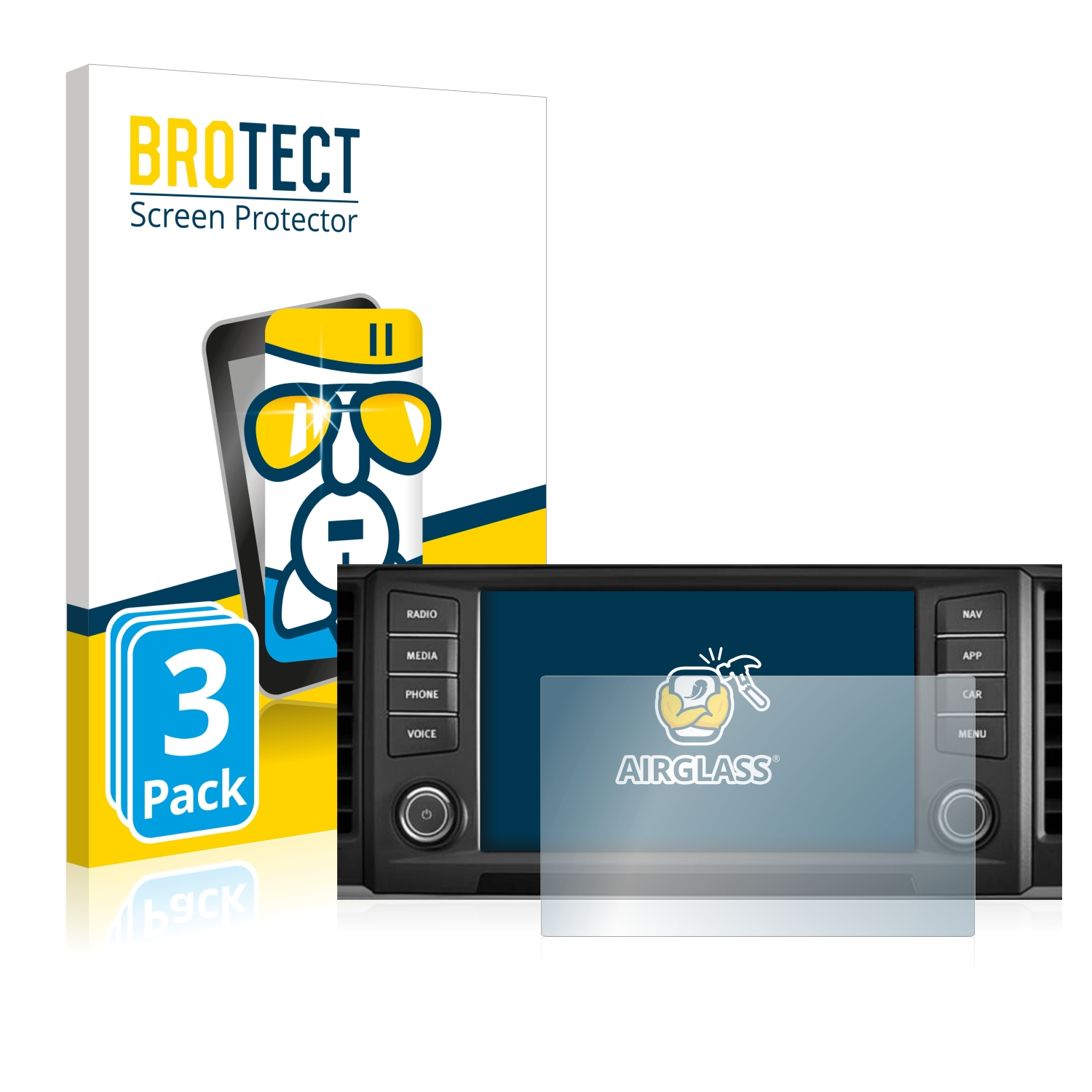 Ateca BROTECT System klare Schutzfolie(für 3x Seat Plus Media 8\