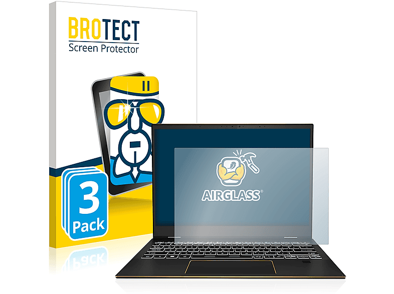 BROTECT 3x Airglass klare Schutzfolie(für MSI Summit E13 Flip Evo)