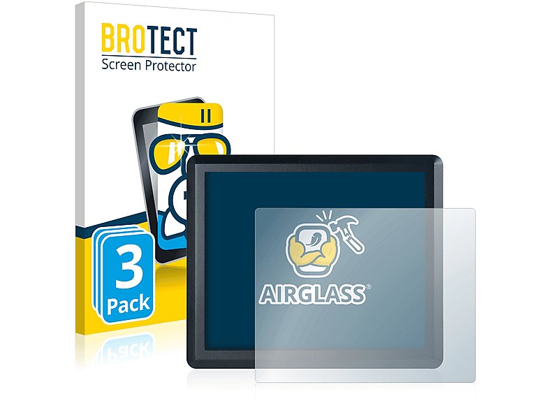 BROTECT 3x Airglass klare Schutzfolie(für Contradata Milano PPC-F08B-BT) | Tabletschutzfolien