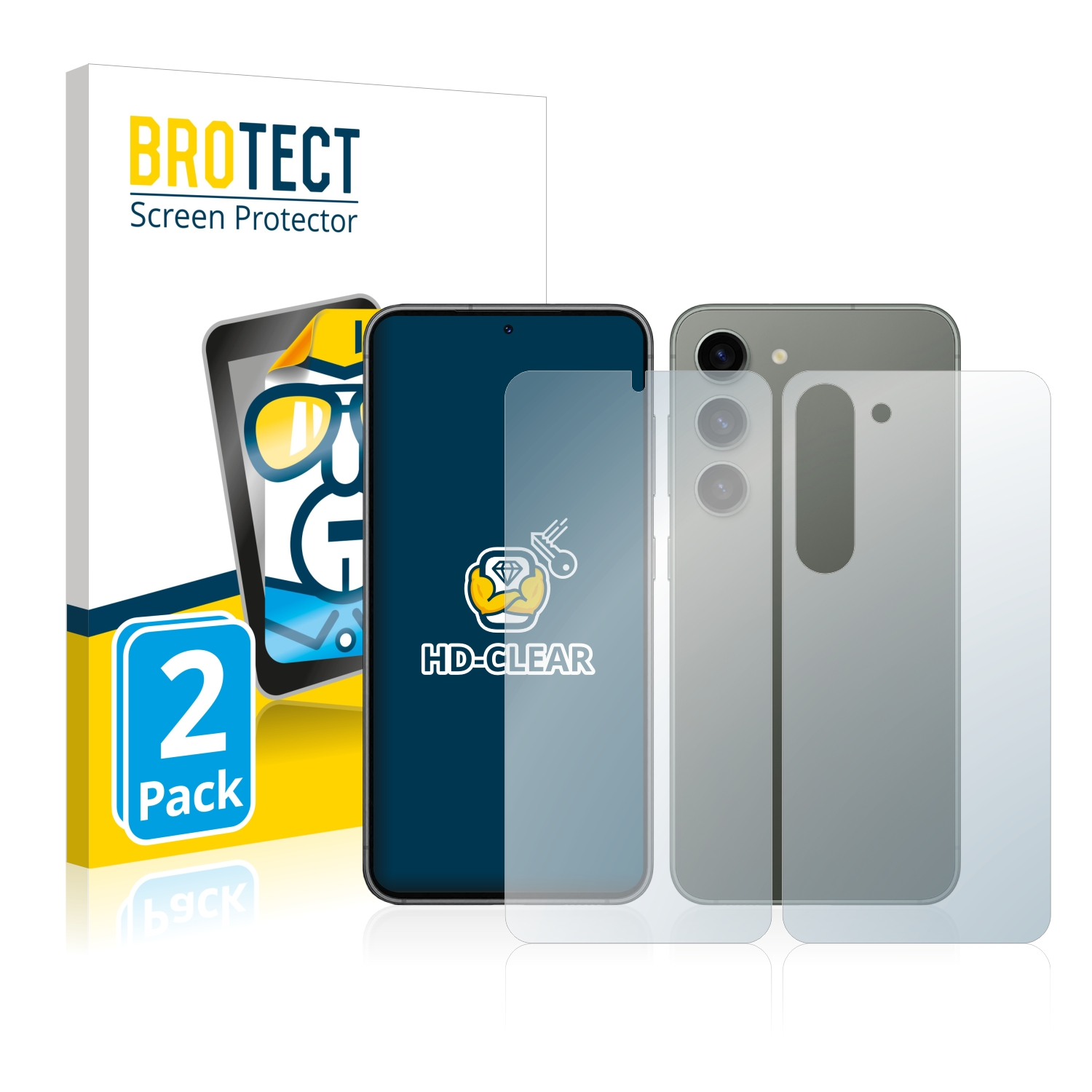 klare S23 Samsung Schutzfolie(für BROTECT Plus) Galaxy 2x