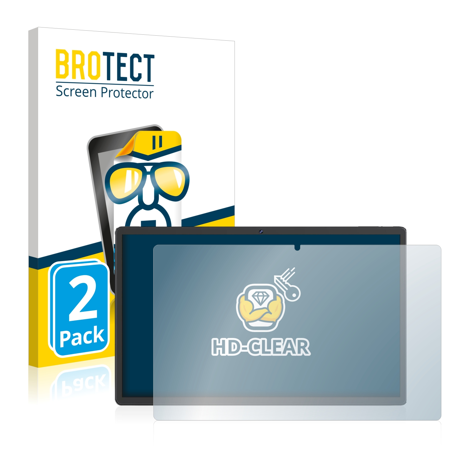 BROTECT 2x Schutzfolie(für klare Facetel Q10) Sebbe Tablet