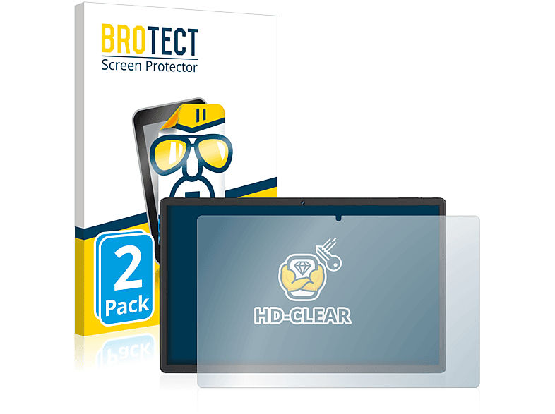 BROTECT 2x klare Schutzfolie(für Sebbe Facetel Tablet Q10)