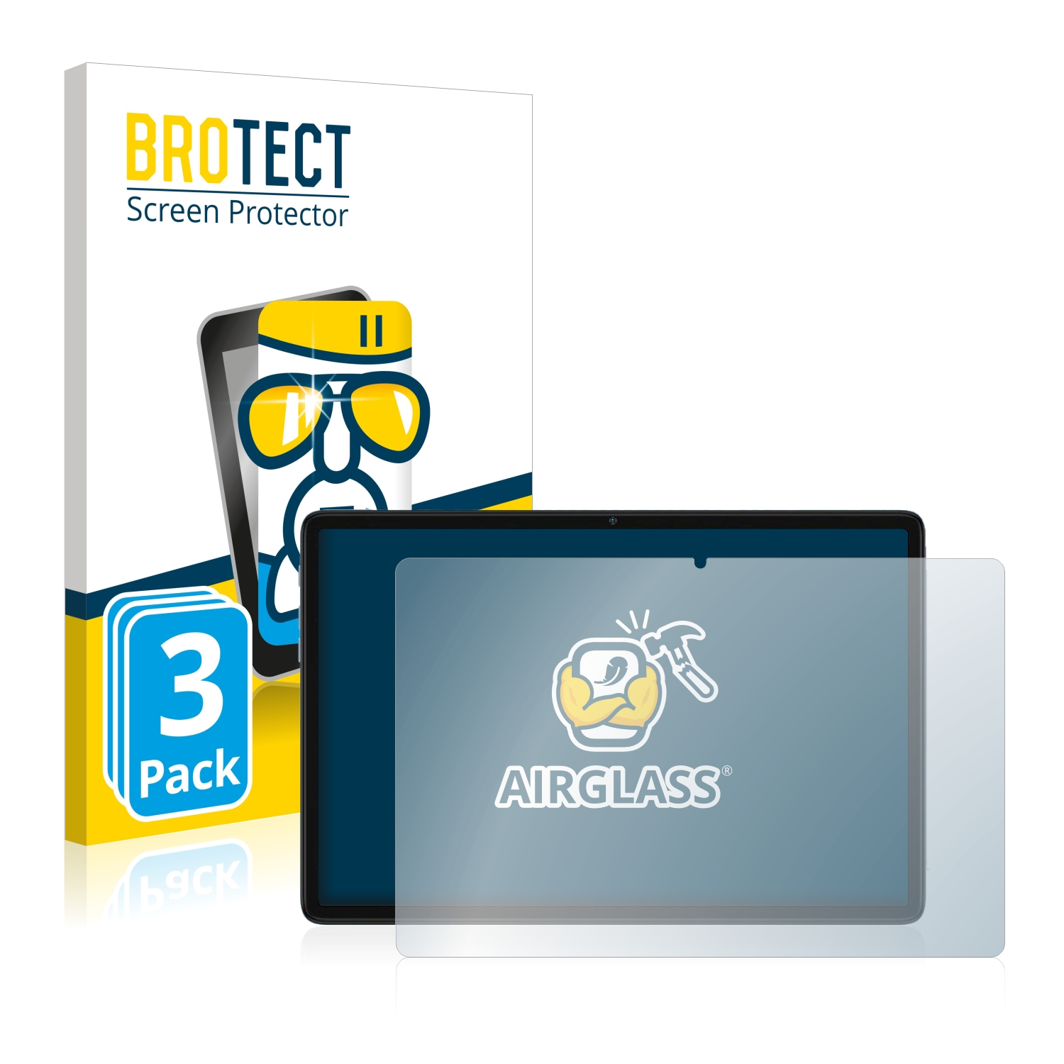 3x Airglass Schutzfolie(für Teclast P30s) BROTECT klare