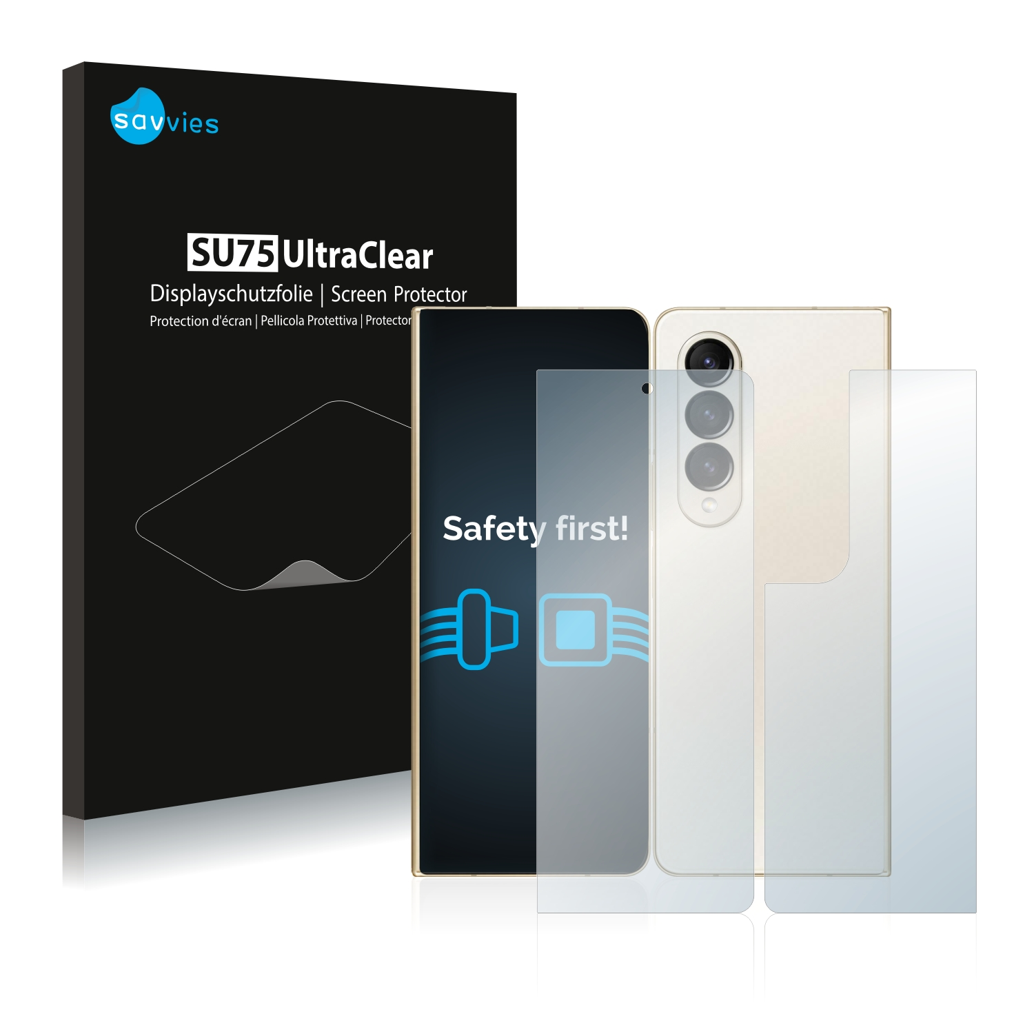 SAVVIES 18x klare 4) Fold Z Galaxy Samsung Schutzfolie(für