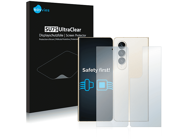 SAVVIES 18x klare 4) Fold Z Galaxy Samsung Schutzfolie(für