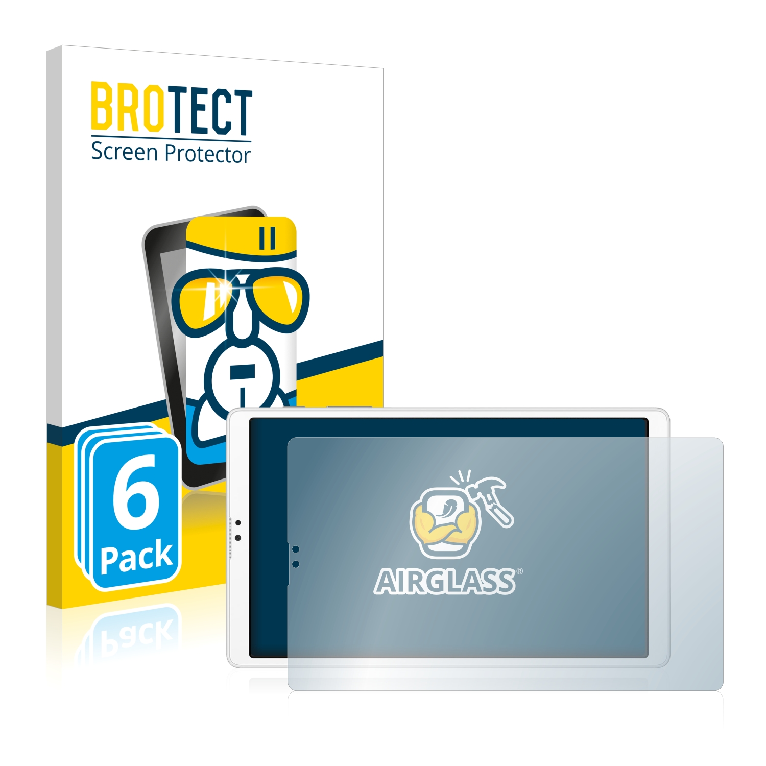 BROTECT 6x Airglass klare Schutzfolie(für Galaxy A7 2021 Tab Lite LTE (Hochformat)) Samsung