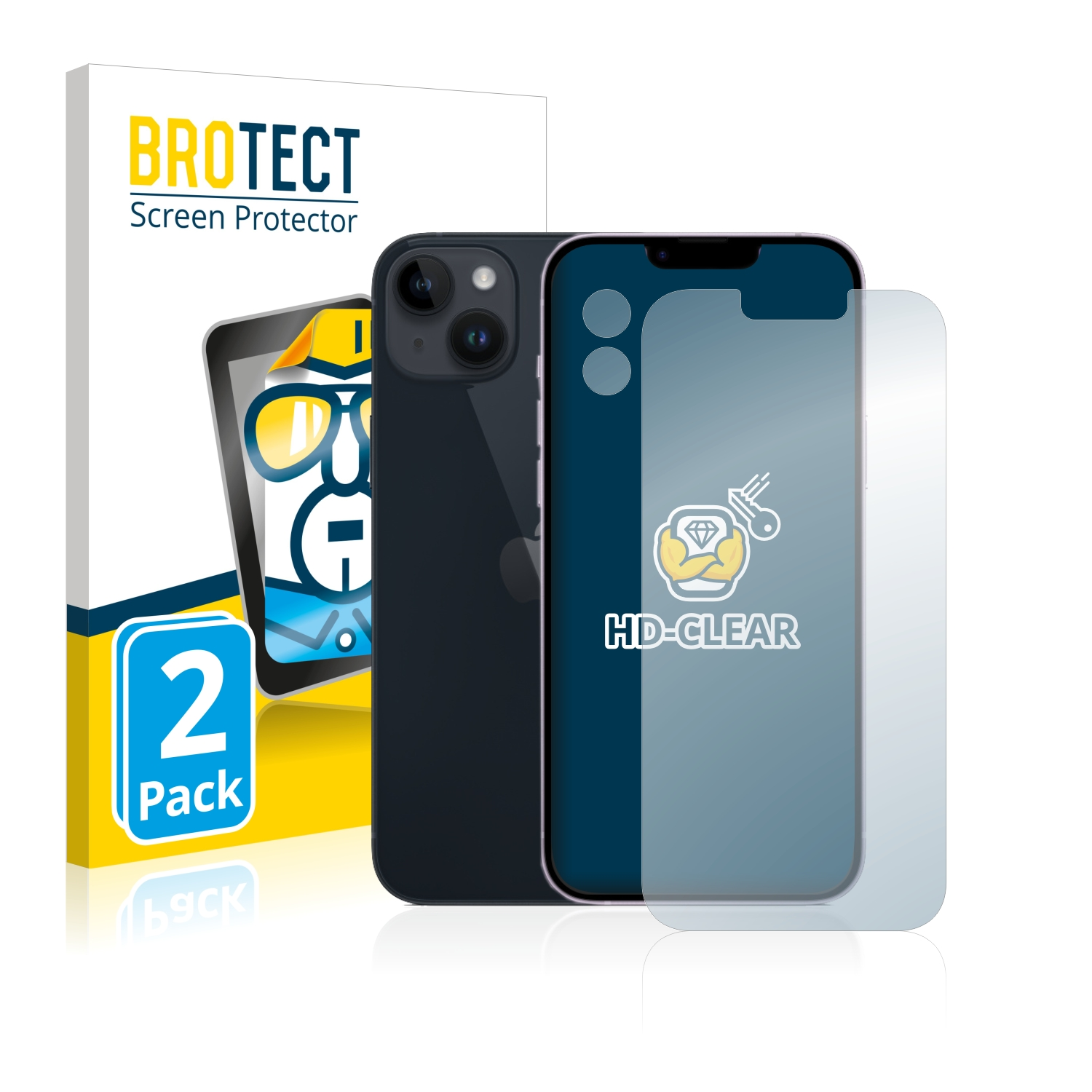 klare Apple 2x 14 Schutzfolie(für BROTECT iPhone Plus)