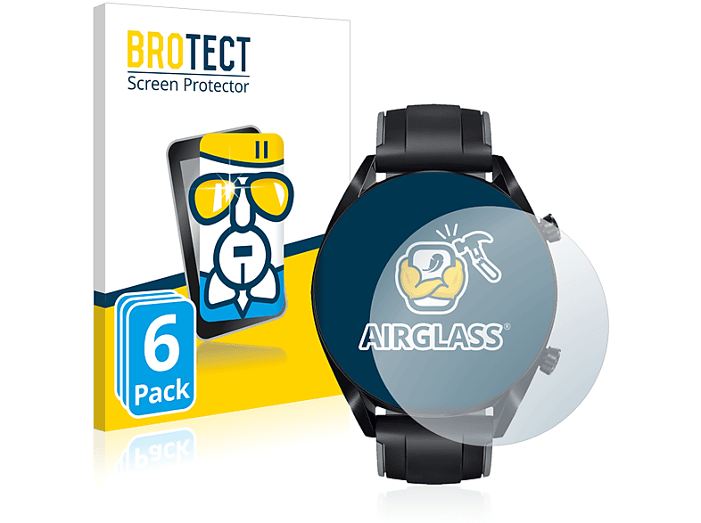 BROTECT 6x Airglass klare Schutzfolie(für GT 2 Huawei Watch (46 mm))