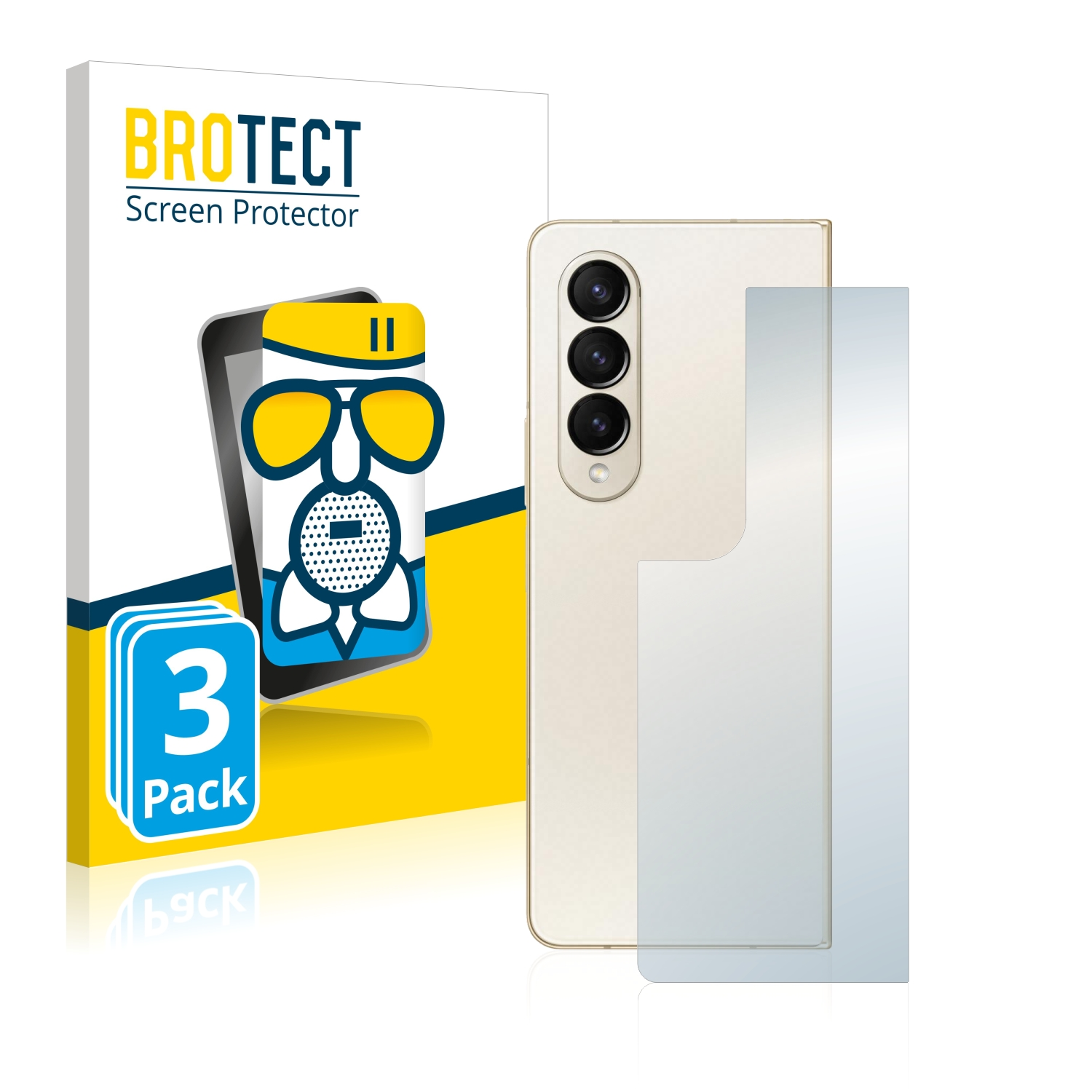BROTECT 3x Airglass matte Schutzfolie(für Z 4) Samsung Galaxy Fold