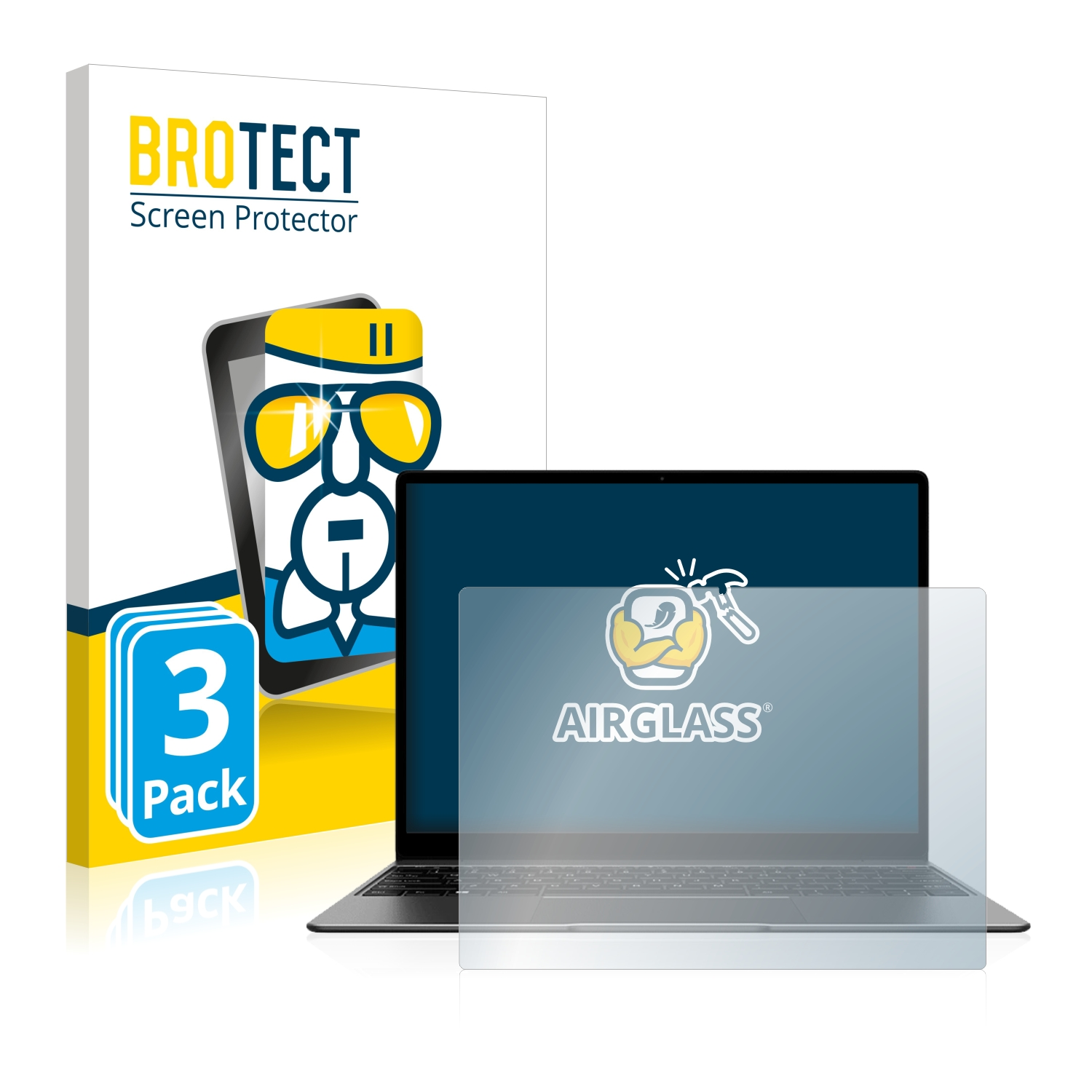BROTECT 3x Airglass klare Schutzfolie(für Chuwi 13) GemiBook