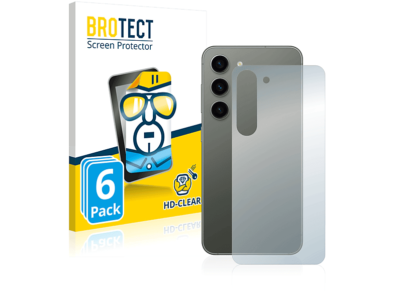 BROTECT 6x klare Schutzfolie(für S23 Samsung Galaxy Plus)