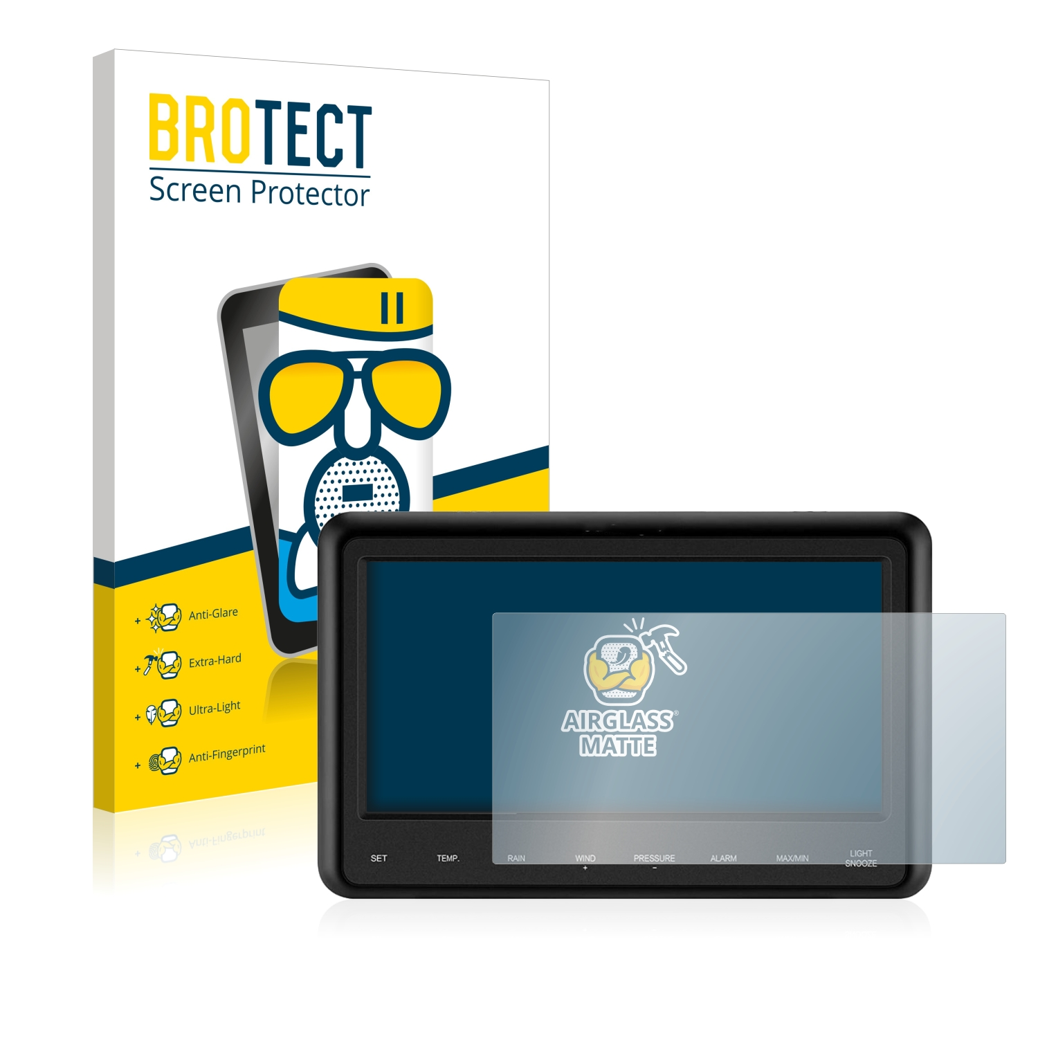 BROTECT Airglass matte Schutzfolie(für Station Sainlogic WS3500) WiFi Weather Professional
