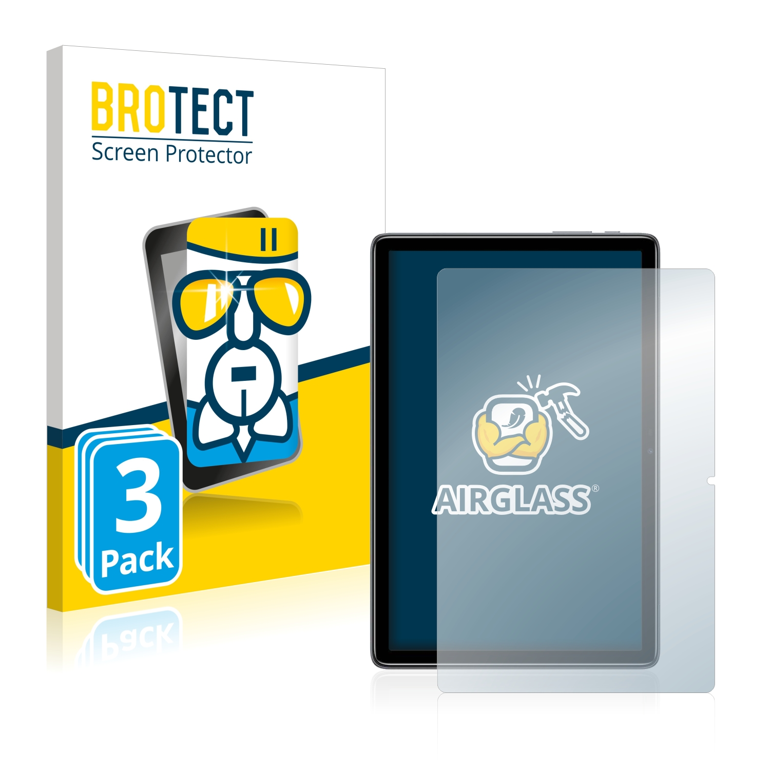 T10) Airglass Doogee 3x klare Schutzfolie(für BROTECT