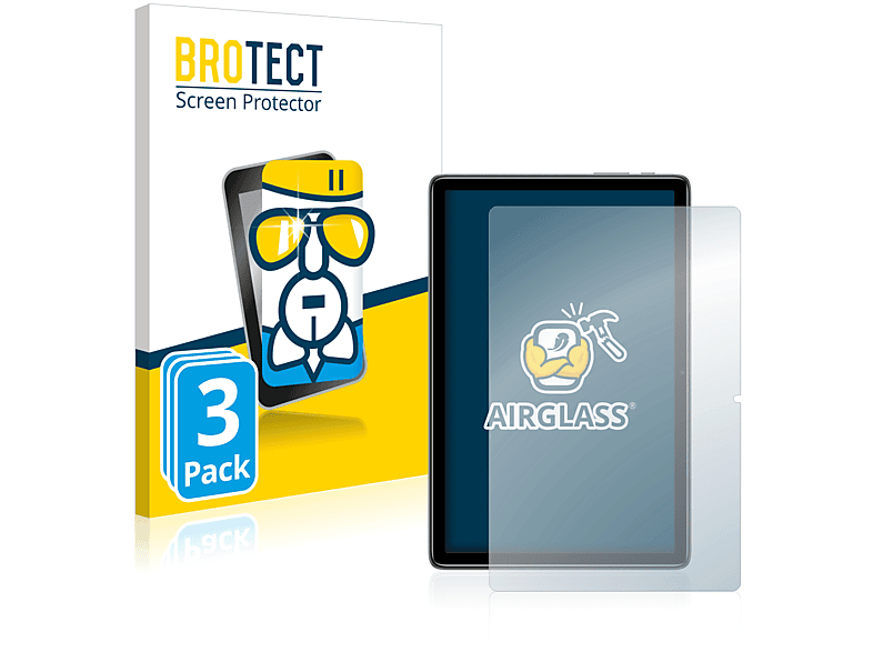 T10) Airglass Doogee 3x klare Schutzfolie(für BROTECT