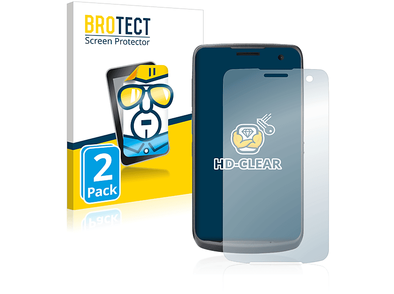 BROTECT 2x klare Schutzfolie(für Unitech Plus) EA500P