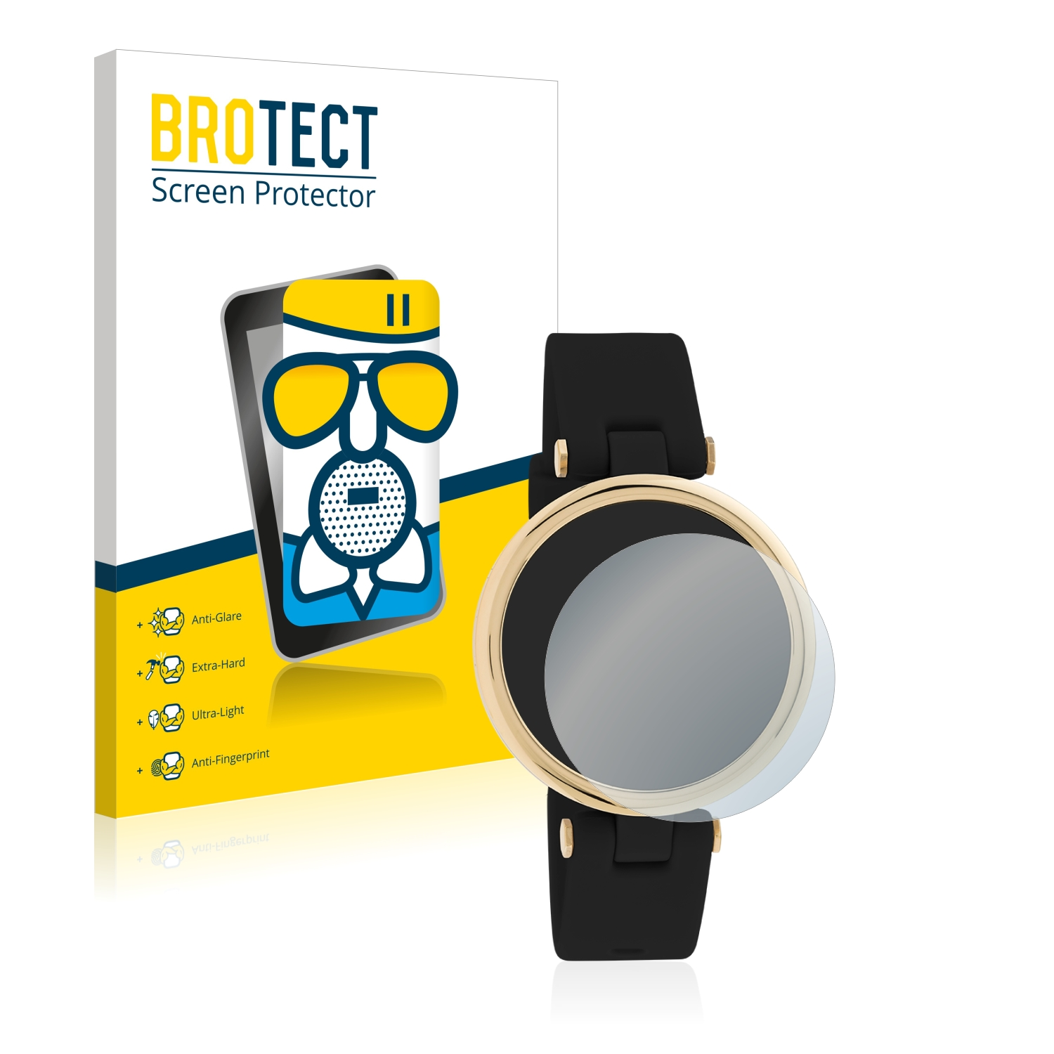 Q0040 matte Oozoo Smartwatches Airglass BROTECT Schutzfolie(für 2/3/4/5/6/7/8/10/11)