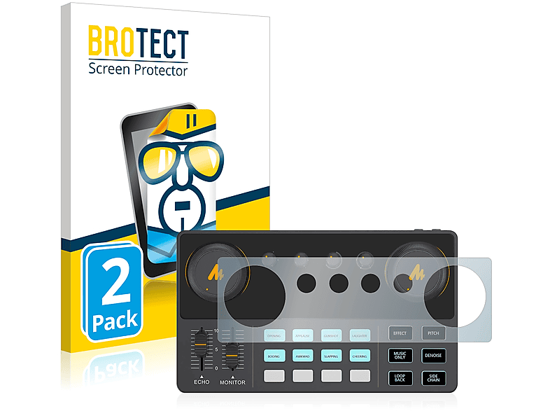 BROTECT 2x klare Schutzfolie(für DJ Maono ‎AU-AM200-S1) Controller