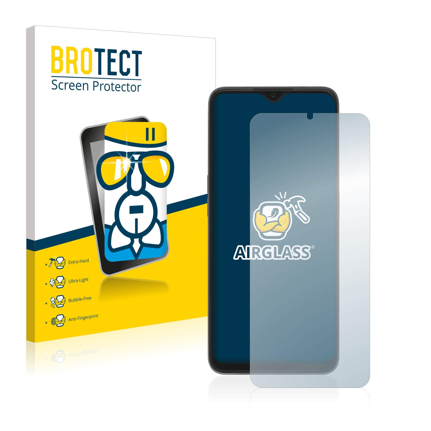 klare BROTECT A57 Oppo 4G) Schutzfolie(für Airglass