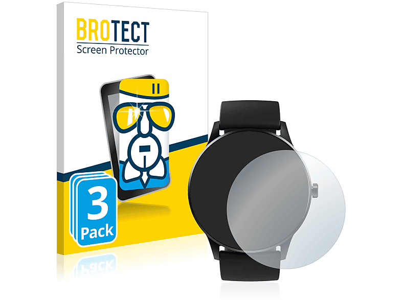 BROTECT 3x Schutzglas Panzer Folie Glas klar Schutzfolie (für Denver SW-173)